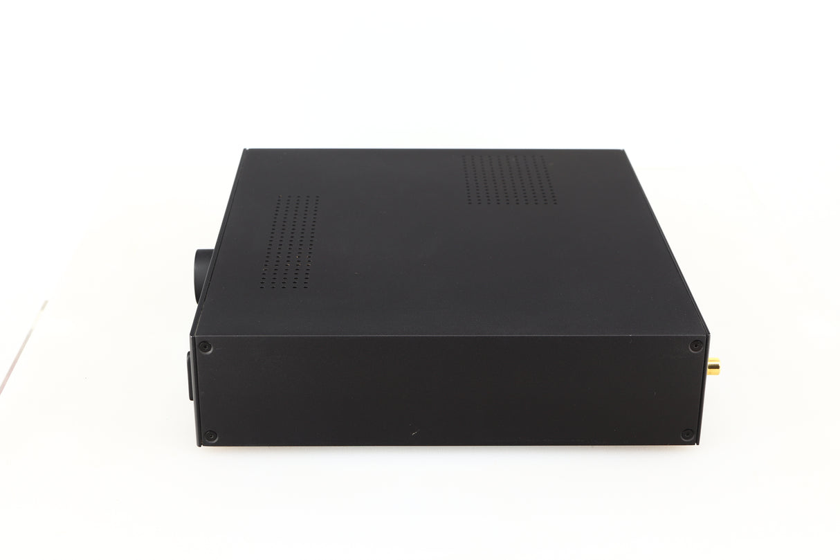 Right side view of a used Audiolab M-DAC Digital Analogue Converter in a black finish