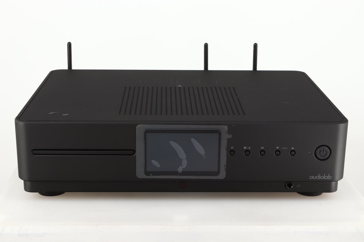 Front view of a used Audiolab Omnia Digital Integrated System in a black finish