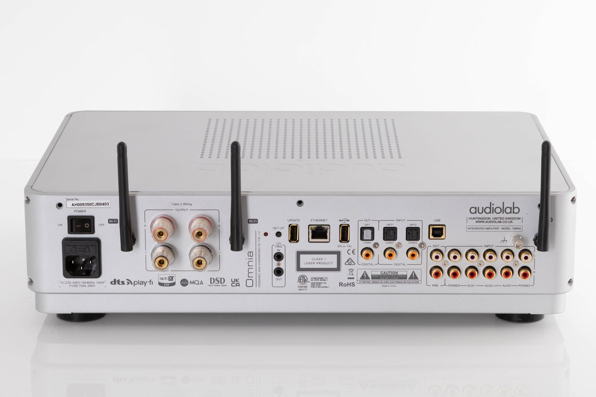 Rear view of a used Audiolab Omnia Integrated Streaming System in Silver