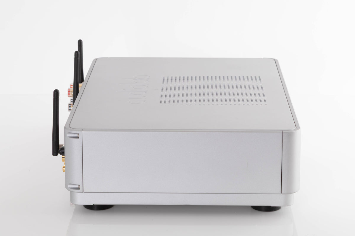 Side view of a used Audiolab Omnia Integrated Streaming System in Silver