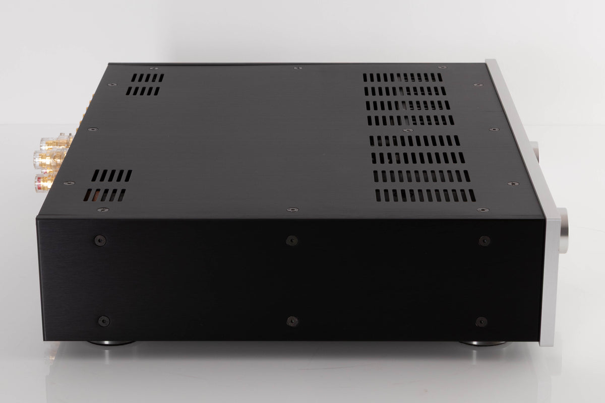 Left side view of a used Audionet SAM Integrated Amplifier in a Silver finish
