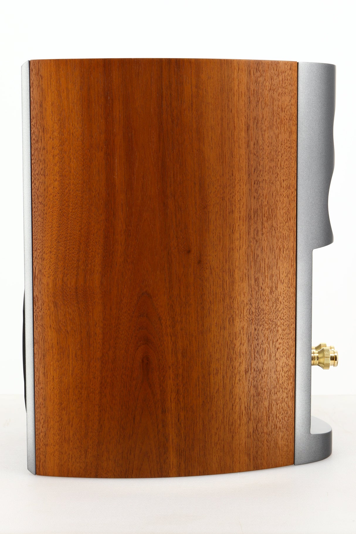 Side view of a used Audiovector R1 Signature Standmount Speaker in Walnut finish
