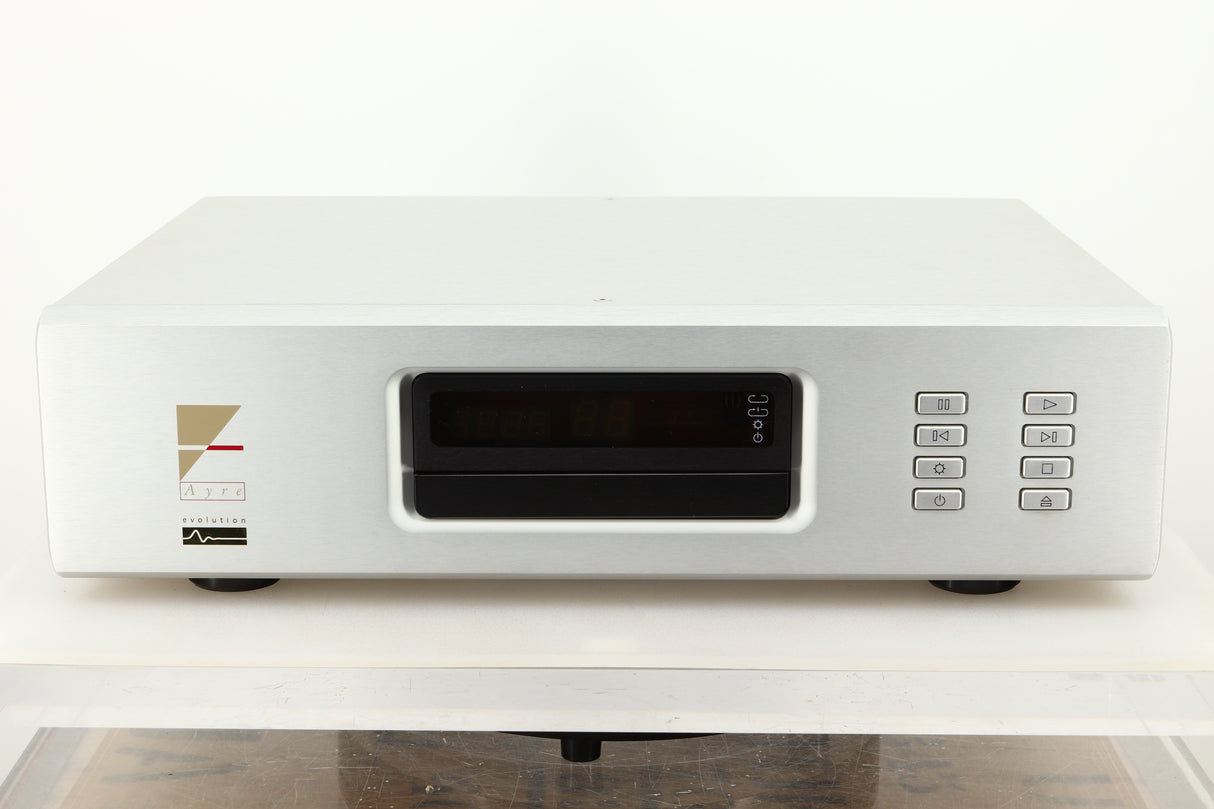 Front view of a used Ayre CX-7 CD Player in silver finish