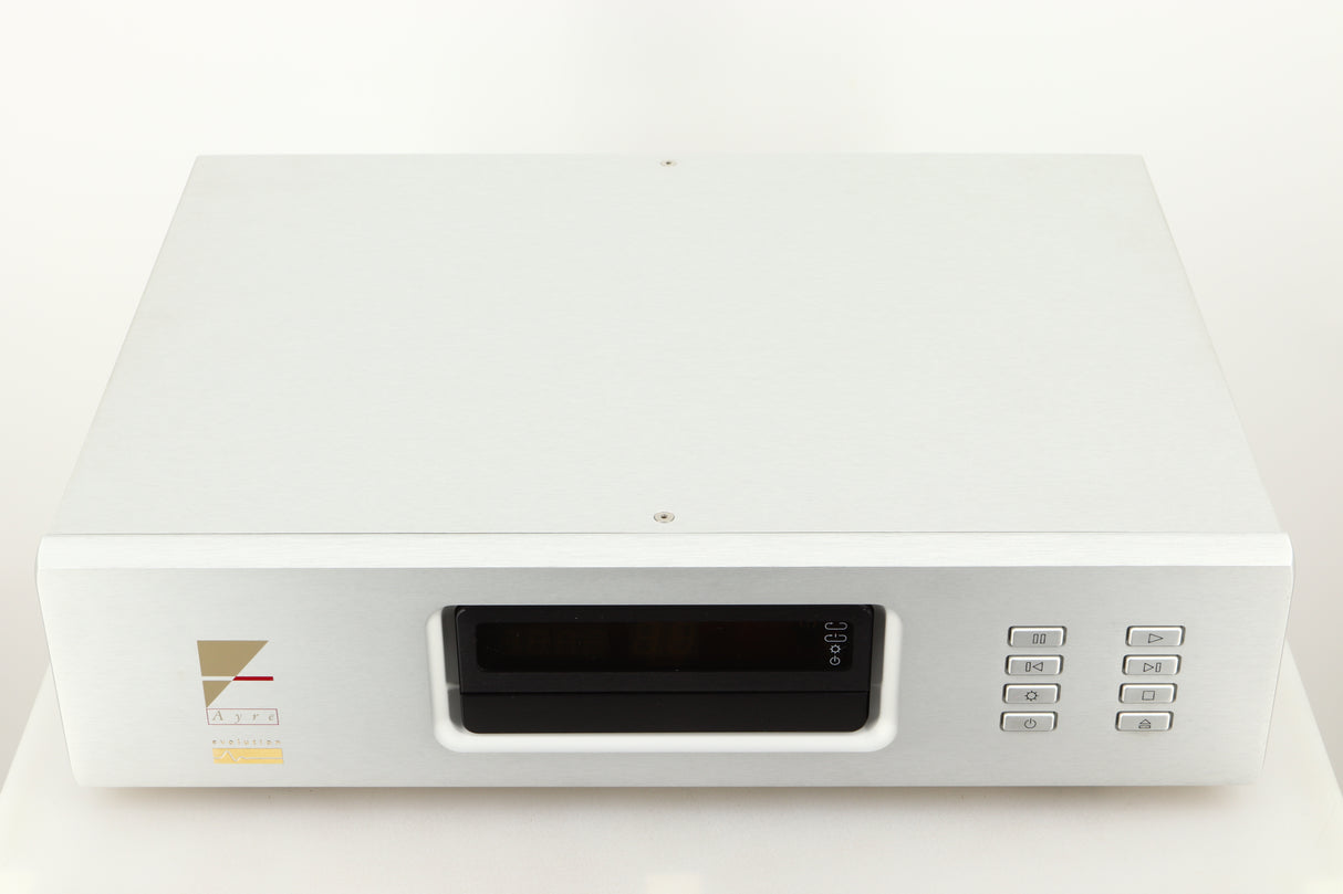 Top view of a used Ayre CX-7 CD Player in silver finish