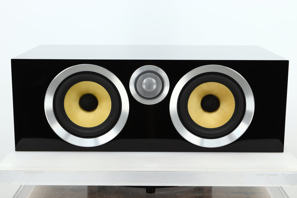 Front view of a used B&W CM Centre S2 Centre Speaker in Gloss Black finish