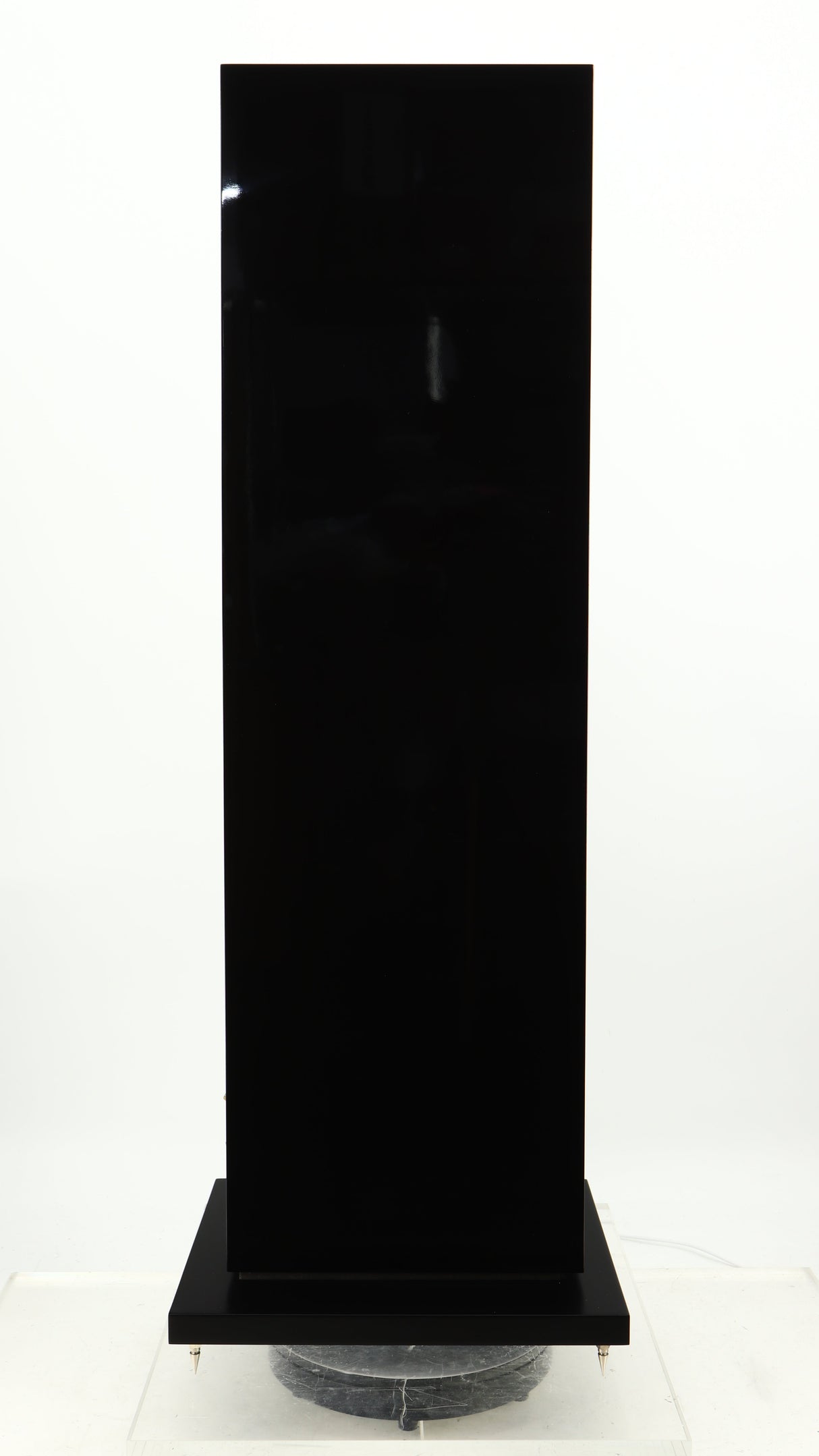 Left side view of a used B&W CM9 Floorstanding Speaker in a gloss black finish
