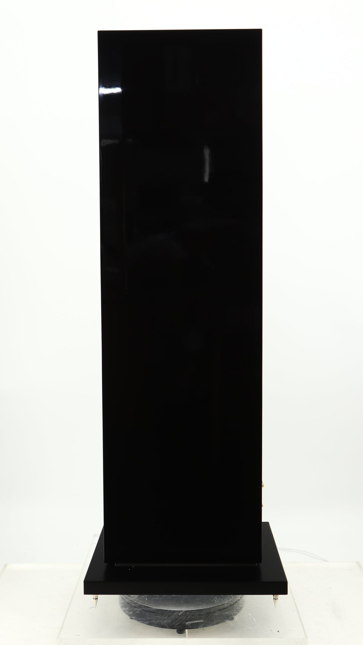Right side view of a used B&W CM9 Floorstanding Speaker in a gloss black finish