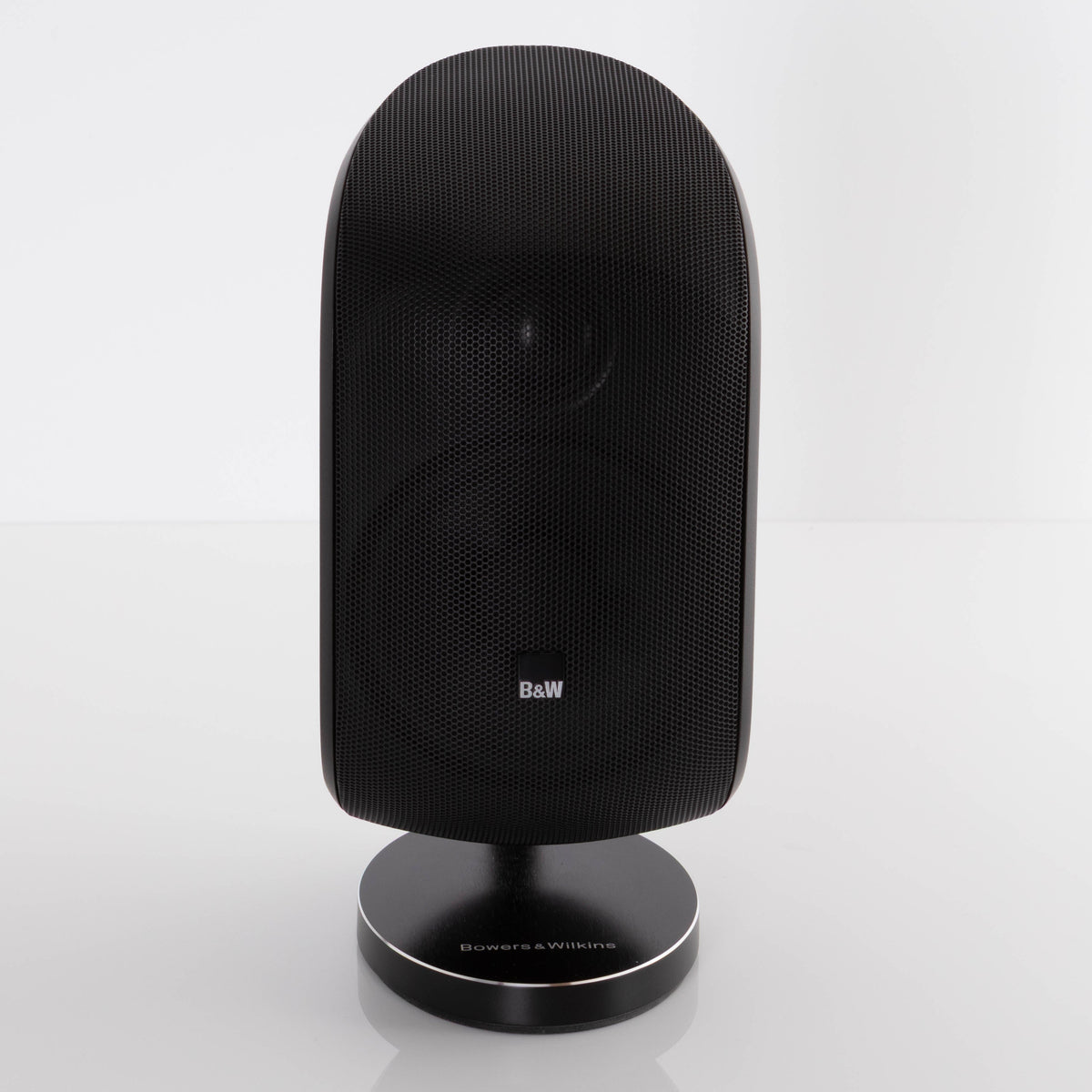 Front view of a used B&W M-1 Mini Theatre Speaker in a Matte Black finish