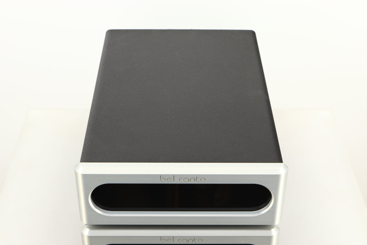 Top view of a used Bel Canto REF600M Monoblock Power Amplifier in Silver finish