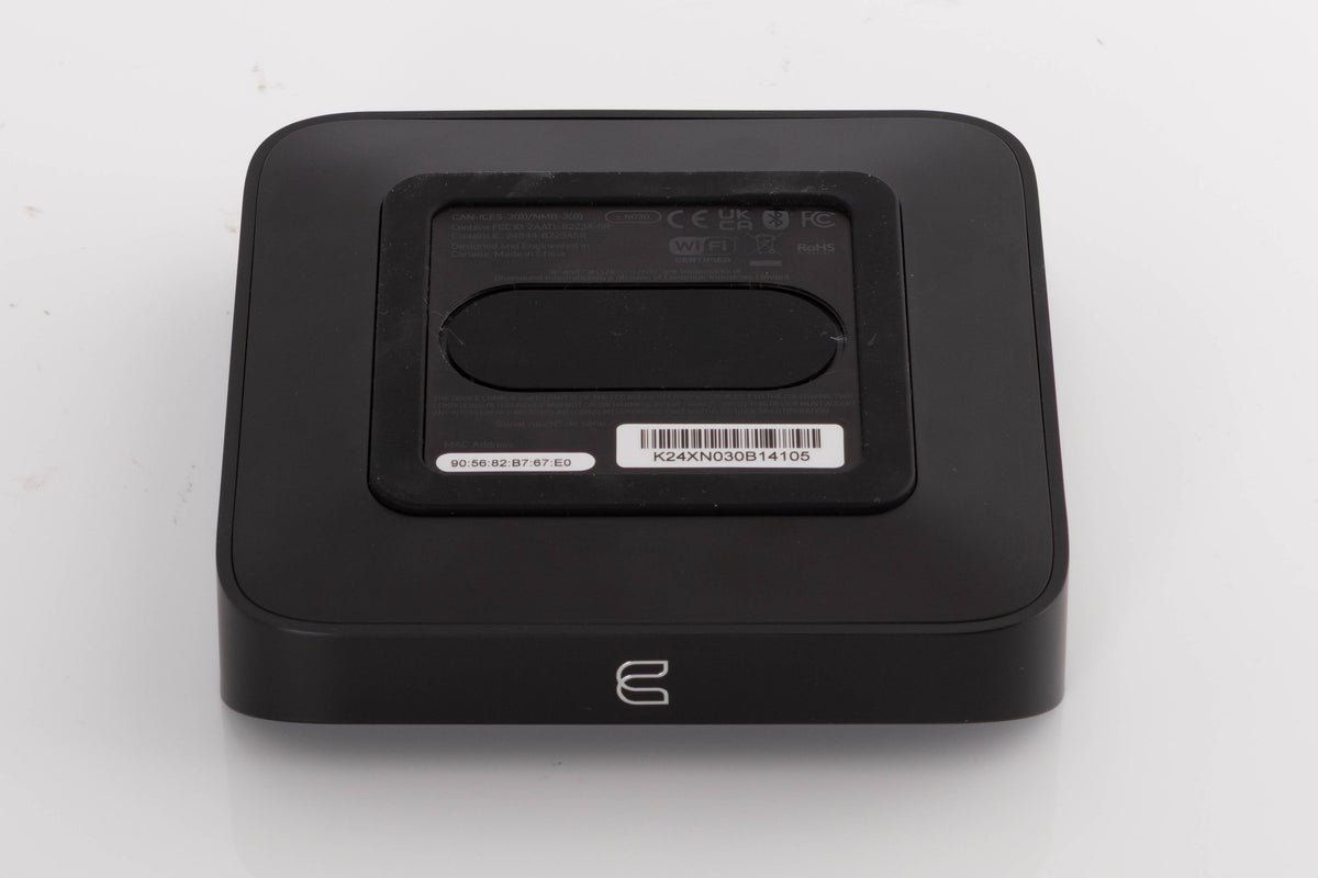 Underside of a used Bluesound Node Nano Streamer in a Black finish