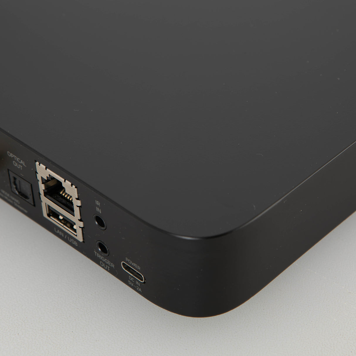Rear right corner view of a used Bluesound Node Nano Streamer