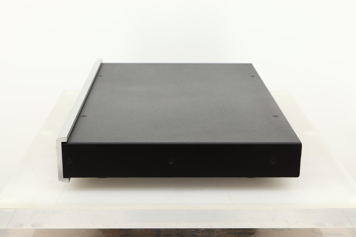 Side view of a used Bryston MPS2 Power Supply in Silver finish