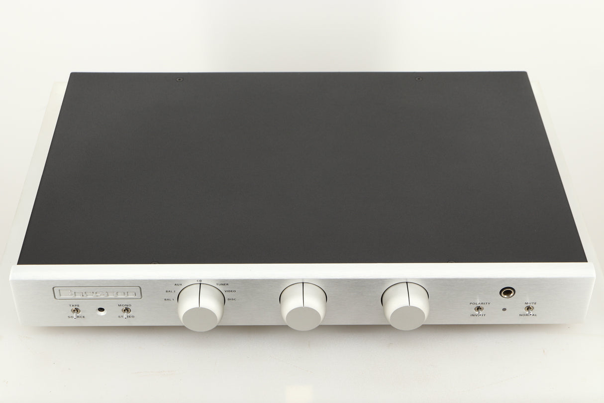 Top view of a used Bryston BT26 Pre Amplifier in Silver finish