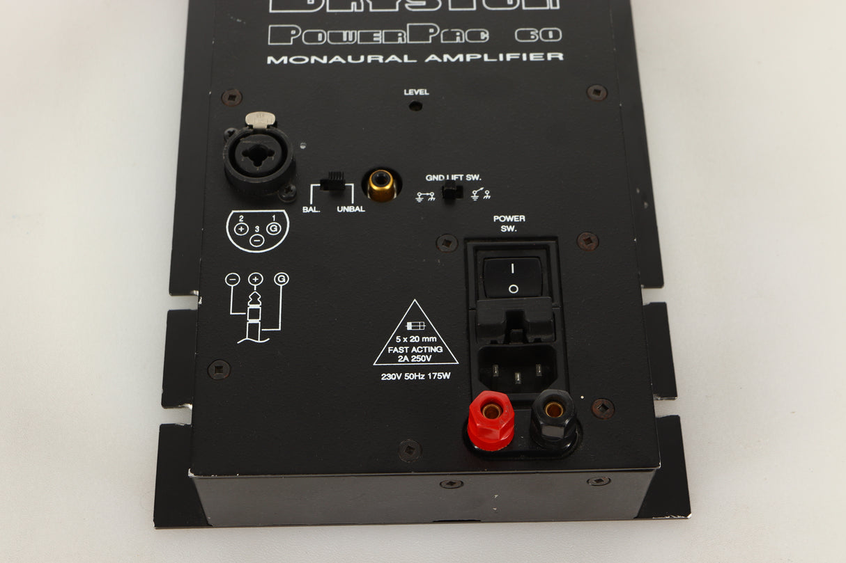Close up view of a used Bryston PowerPac 60 Monaural Power Amplifier