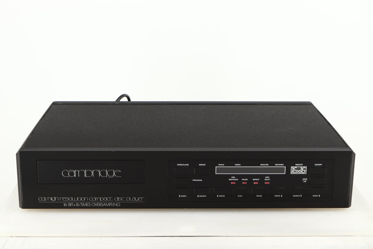 Front view of a used Cambridge Audio CD2 CD Player in a black finish
