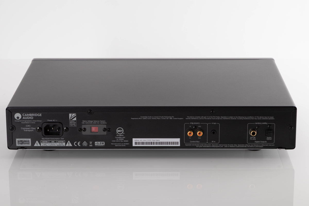 Rear view of a used Cambridge Audio CXC GEN2 CD Transport