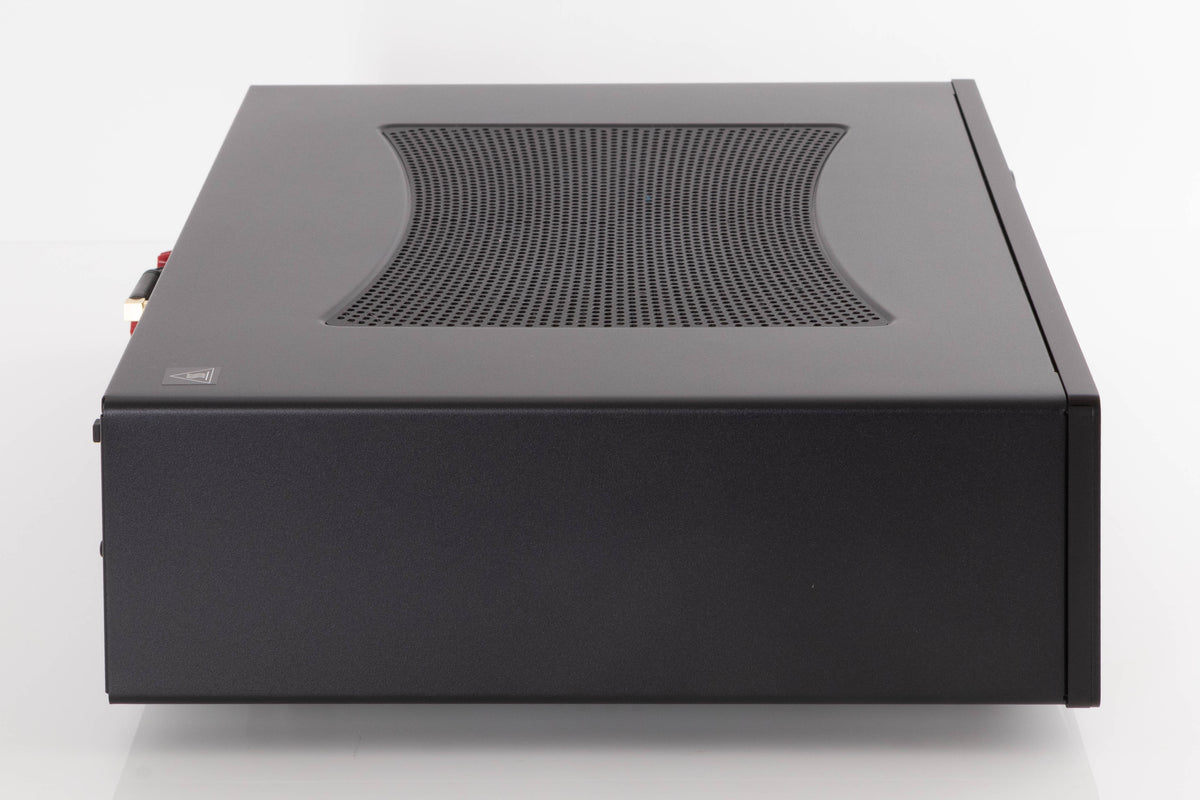 Left side view of a used Cambridge Audio CXA81 Series 2 Integrated Amplifier in a Black finish
