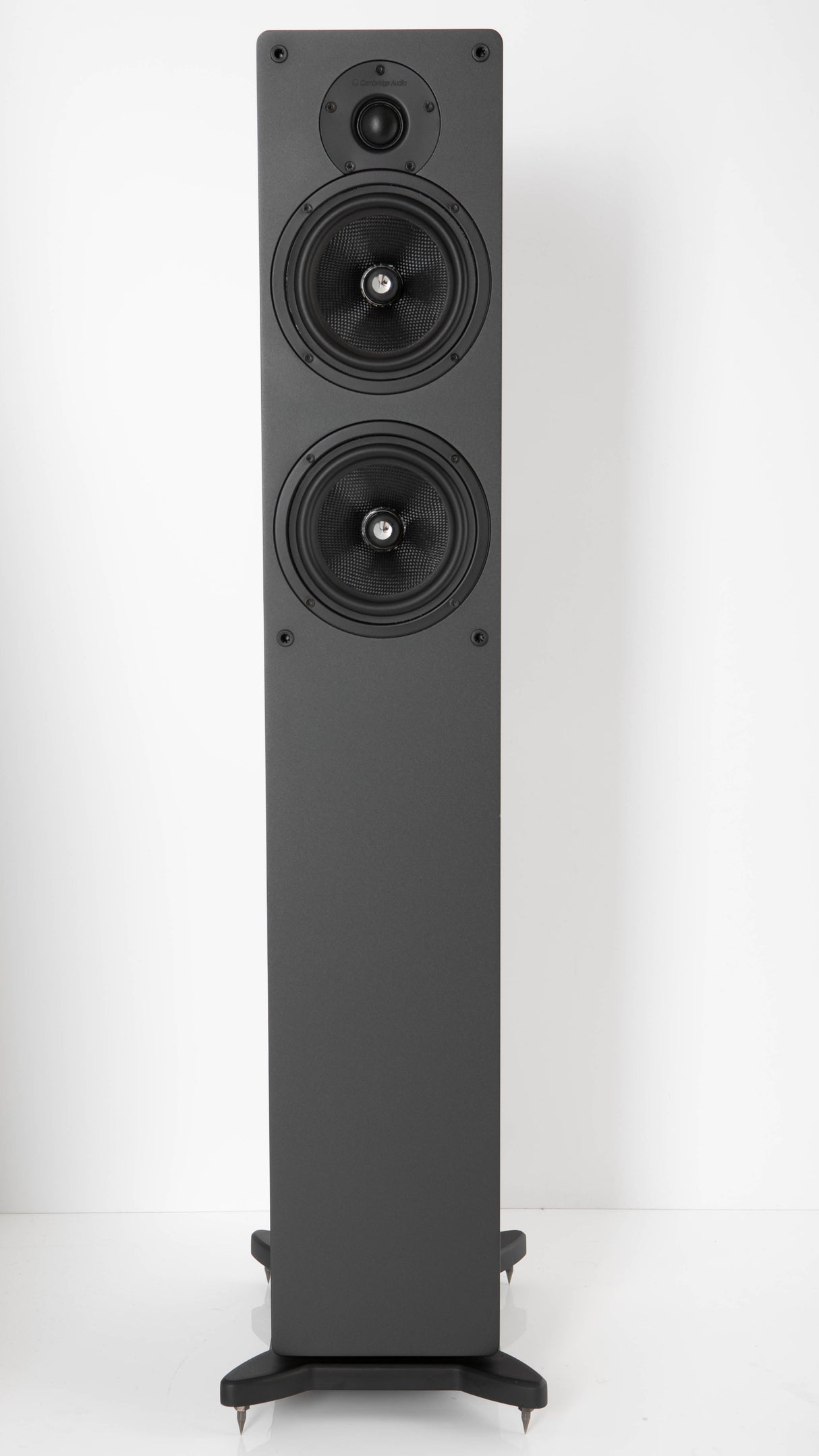 Front view of a used Cambridge Audio Sirocco S70 Floorstanding Speaker in a Dark Oak finish