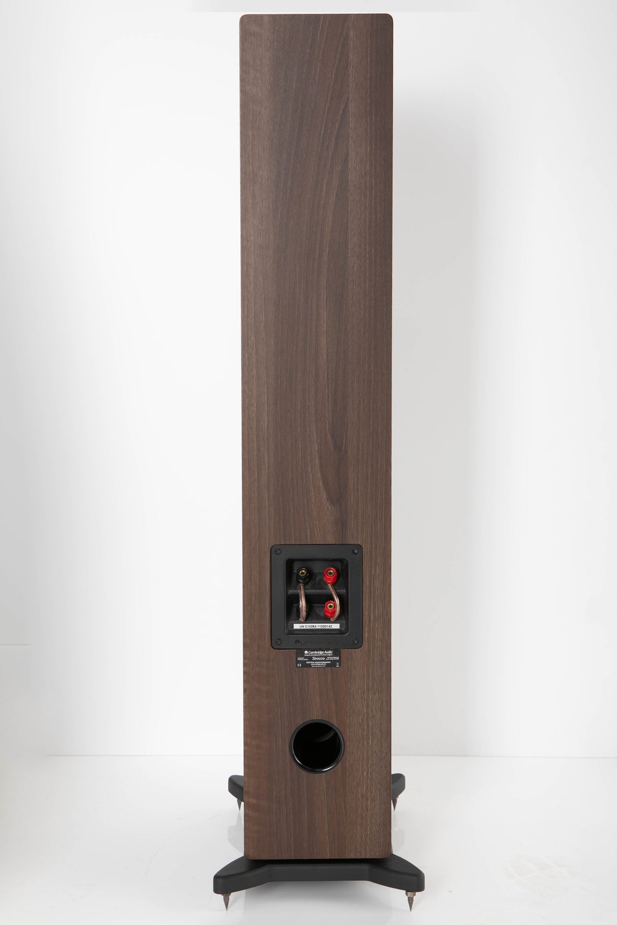 Rear view of a used Cambridge Audio Sirocco S70 Floorstanding Speaker in a Dark Oak finish