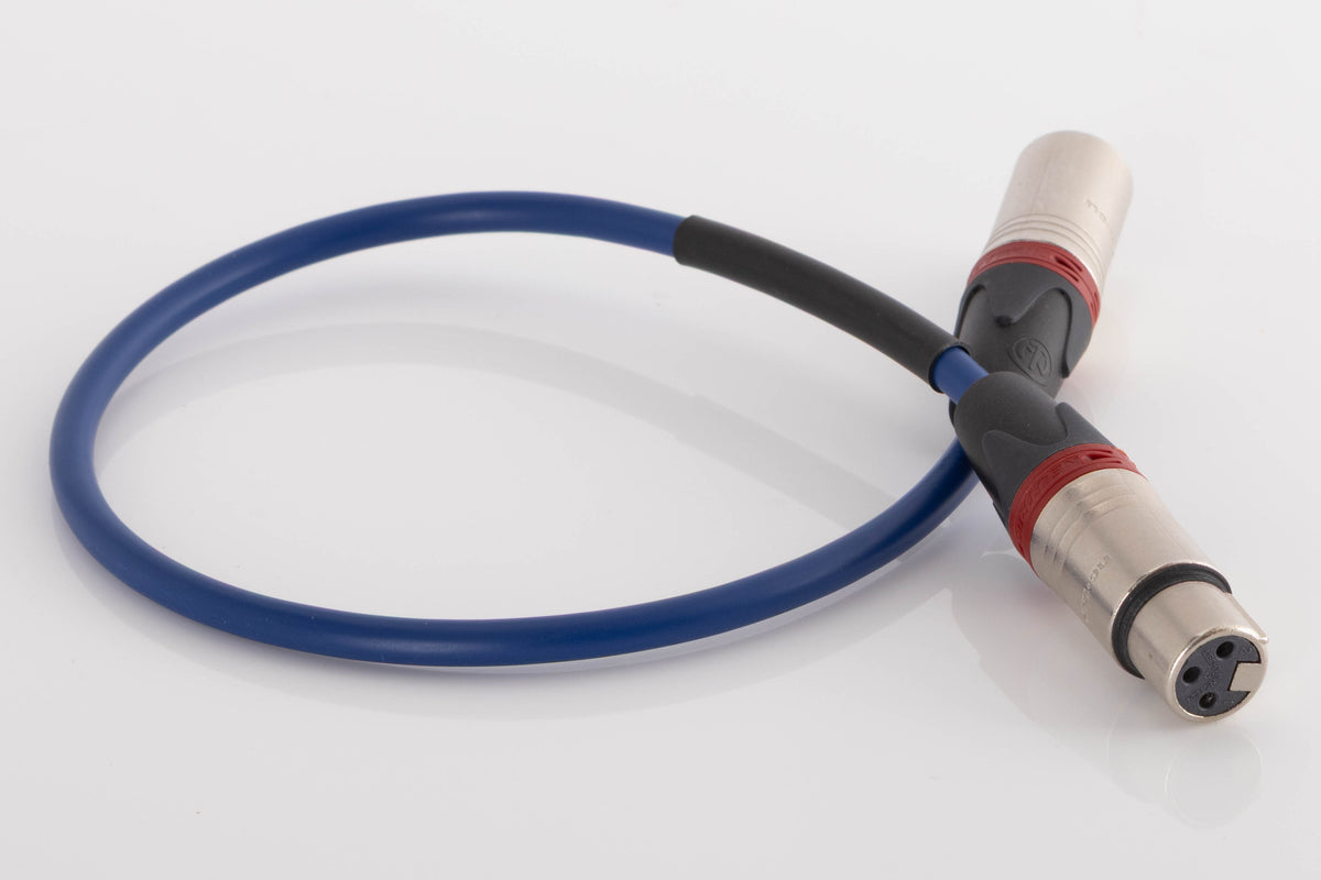 Left side view of a used Chord Company ClearwayX ARAY XLR-XLR Interconnect Cable 0.5m