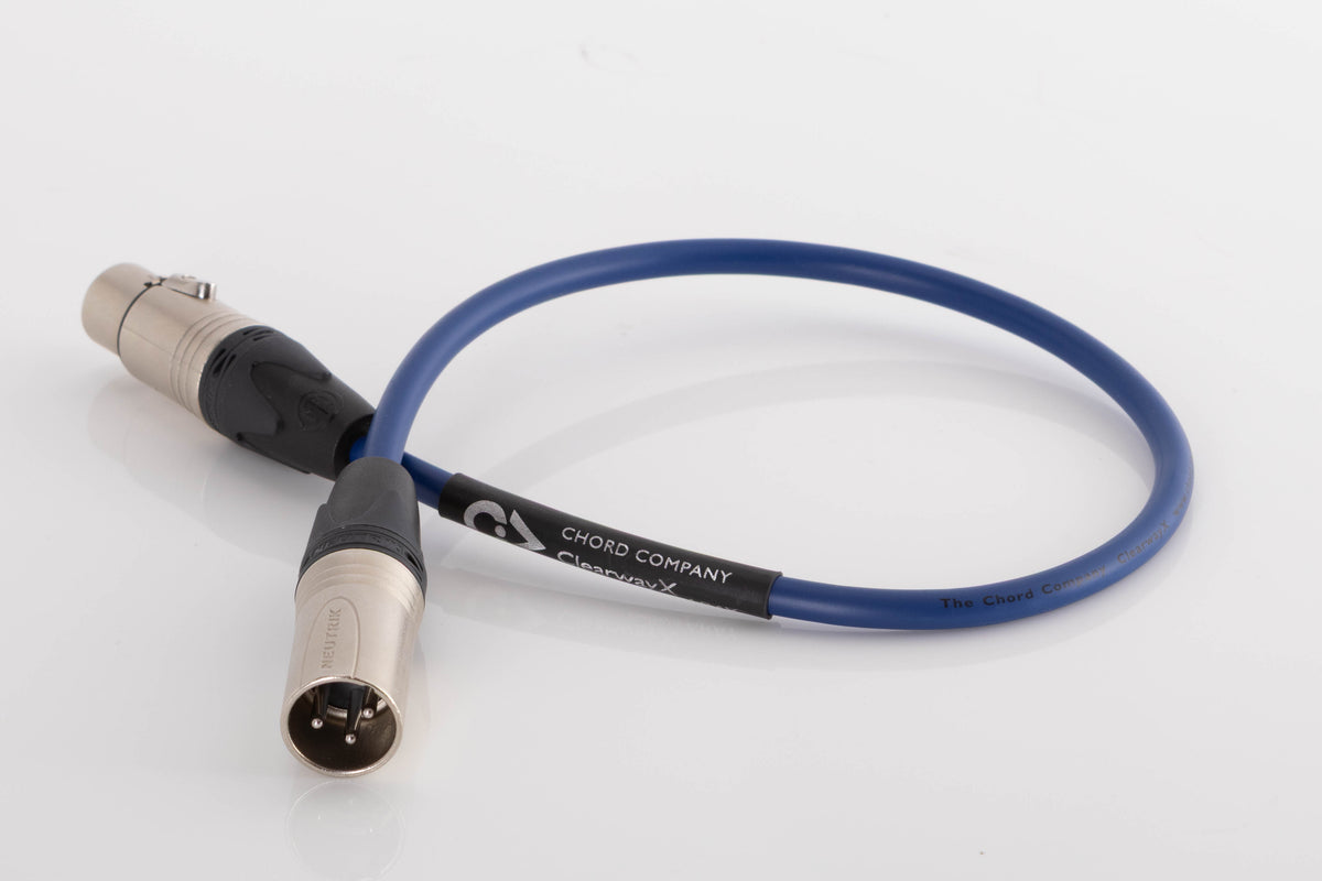 Right side view of a used Chord Company ClearwayX ARAY XLR-XLR Interconnect Cable 0.5m