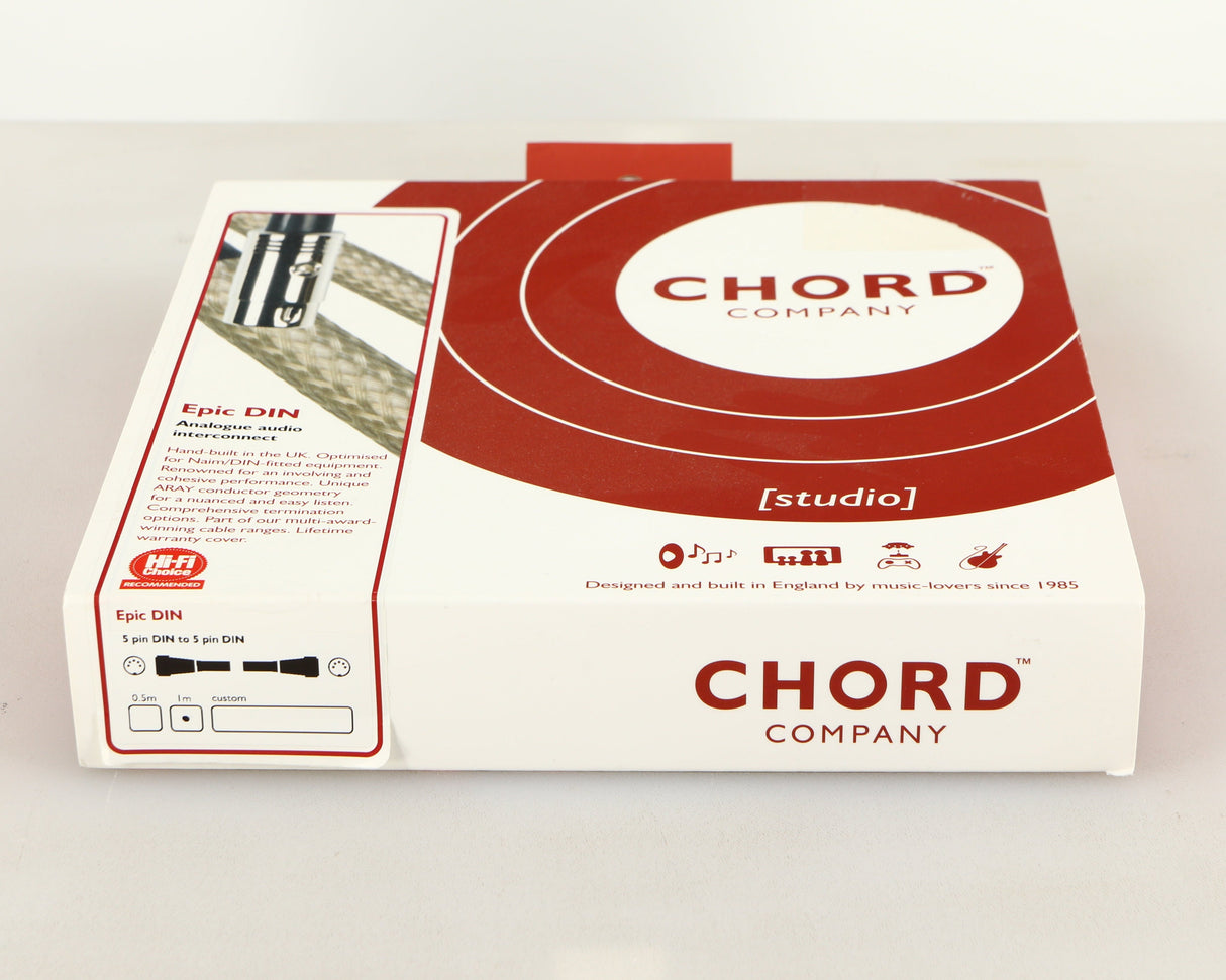 Box for a used Chord Company Epic Interconnect DIN-DIN Interconnect Cable 1.0m