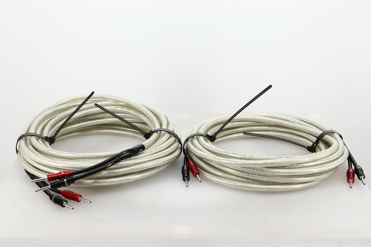Front view of some used Chord Company Shawline X Speaker Cables 10M & 7M Pair