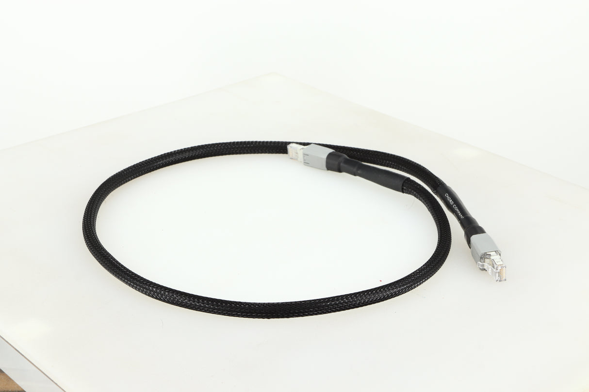 Rear left angle of a used Chord Company Signature Super Aray Digital Streaming Cable 1.0m in a black finish