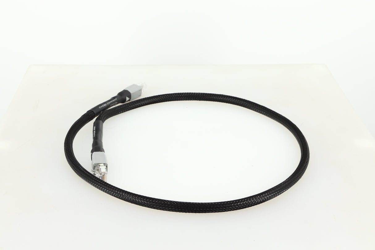 Right side view of a used Chord Company Signature Super Aray Digital Streaming Cable 1.0m in a black finish