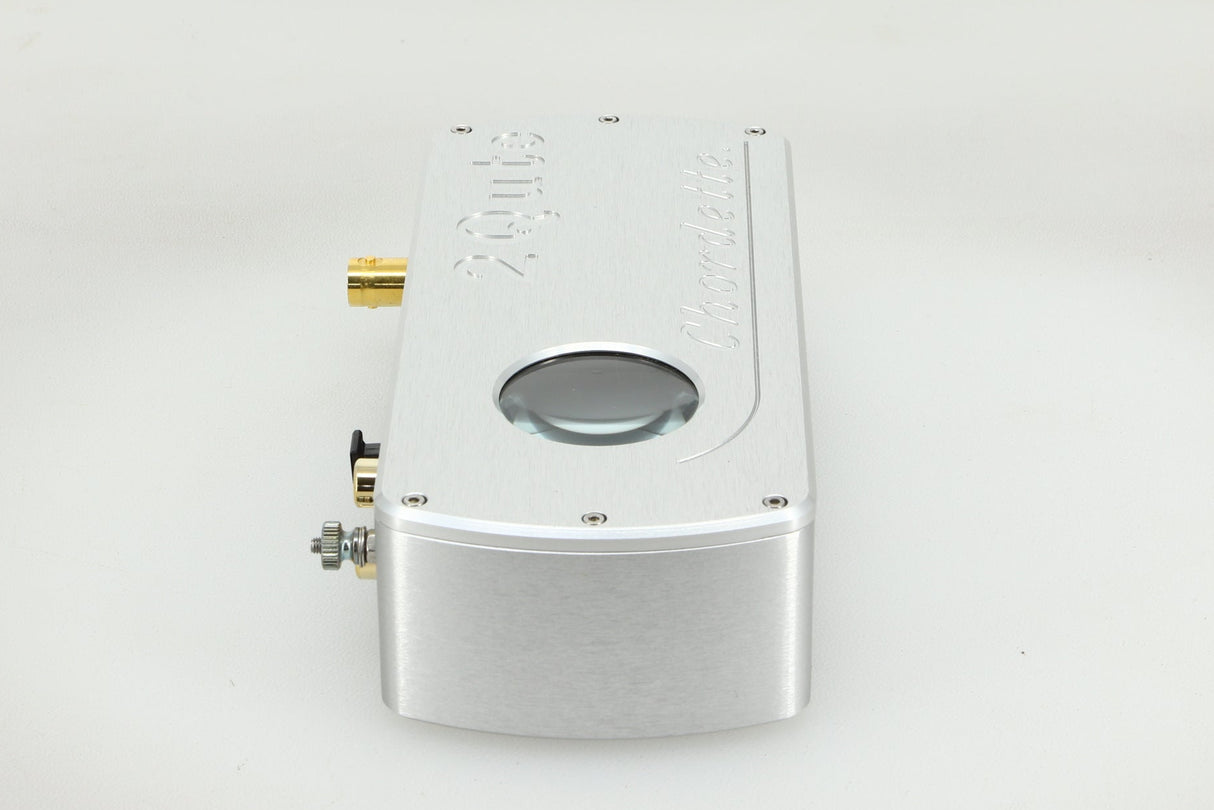 Left side view of a used Chord Electronics 2Qute Digital Analogue Converter in a silver finish
