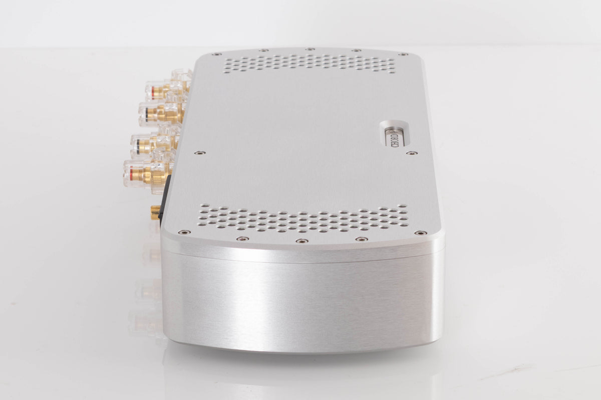 Left side view of a used Chord Electronics Etude Power Amplifier in a Silver finish
