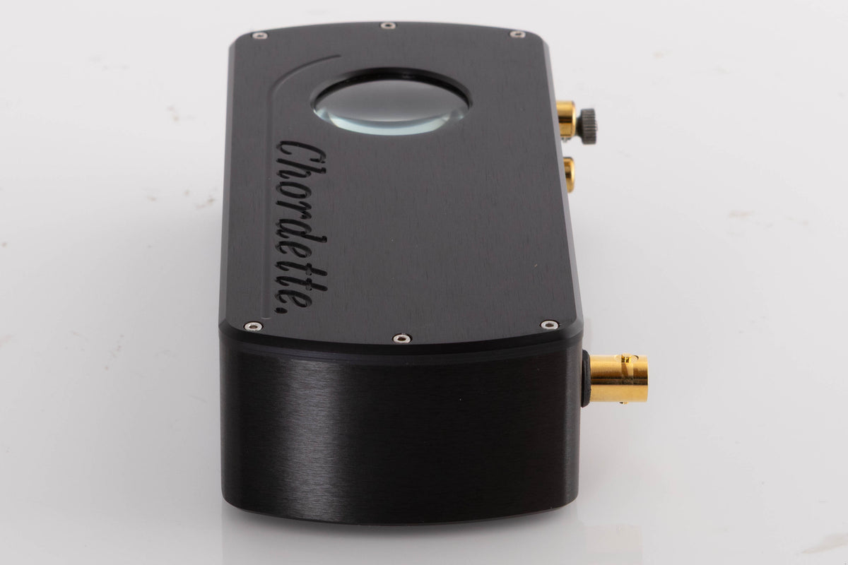 Right side view of a used Chord Electronics Qute HD Digital Analogue Converter in a Black finish