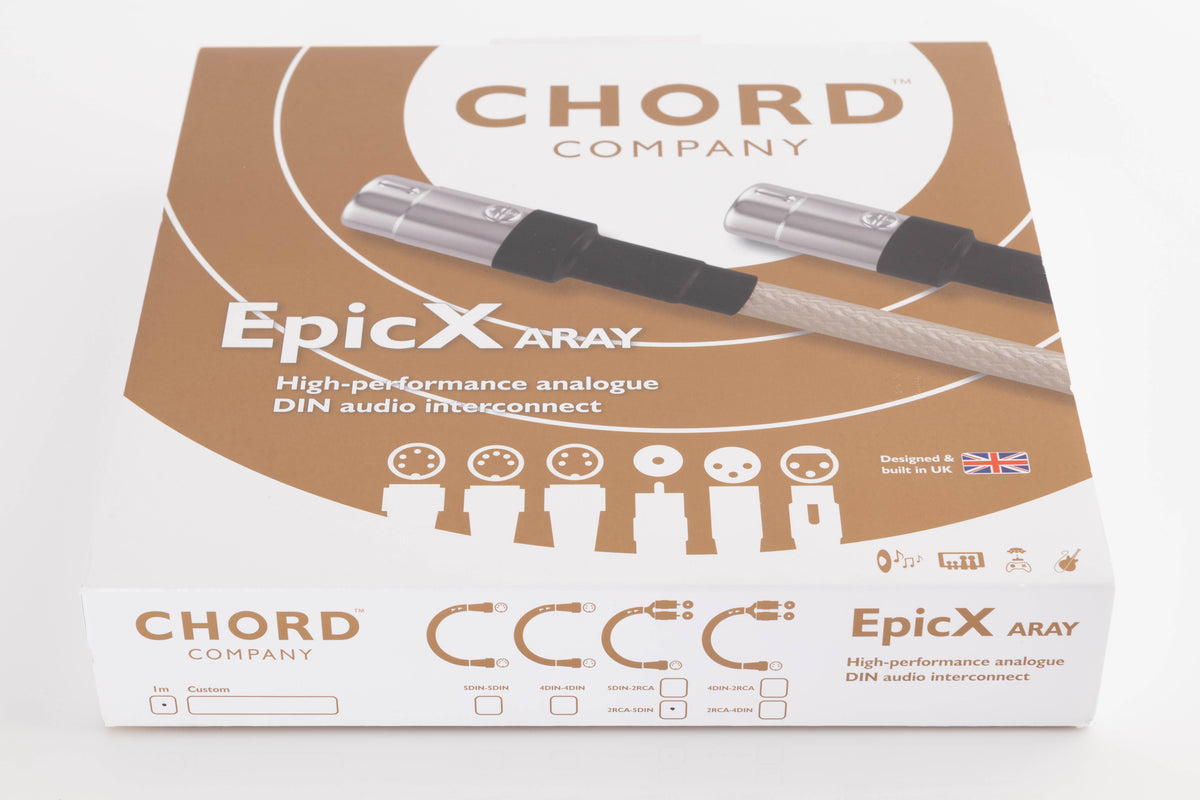 Box for a used Chord Epic X 2RCA-DIN 1.0m Interconnect Cable