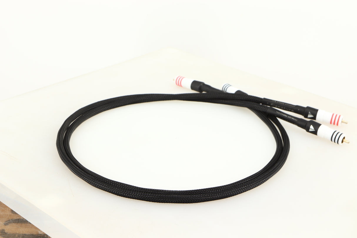 Rear left angle of a used Chord Signature Tuned Aray Interconnect Cable 1.0m RCA-RCA