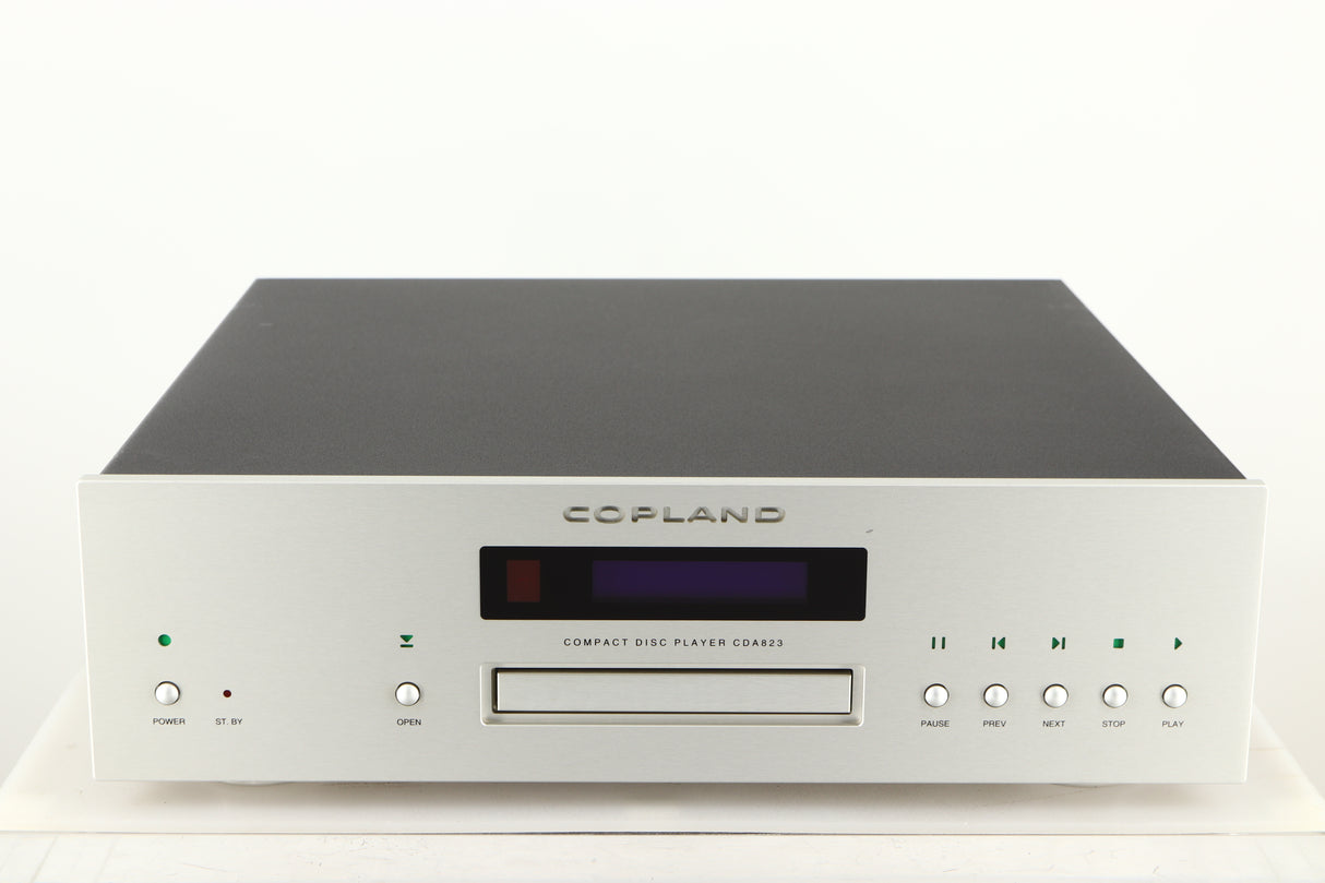 Front view of a used Copland CDA823 CD Player in a silver finish