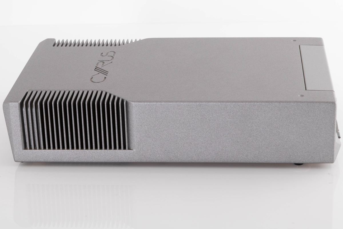 Left side view of a used Cyrus CD8X CD Player in a Quartz Silver finish