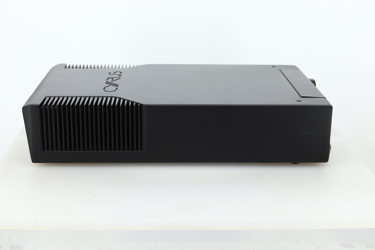 Side view of a used Cyrus i9-XR Integrated Amplifier in PhBlack finish
