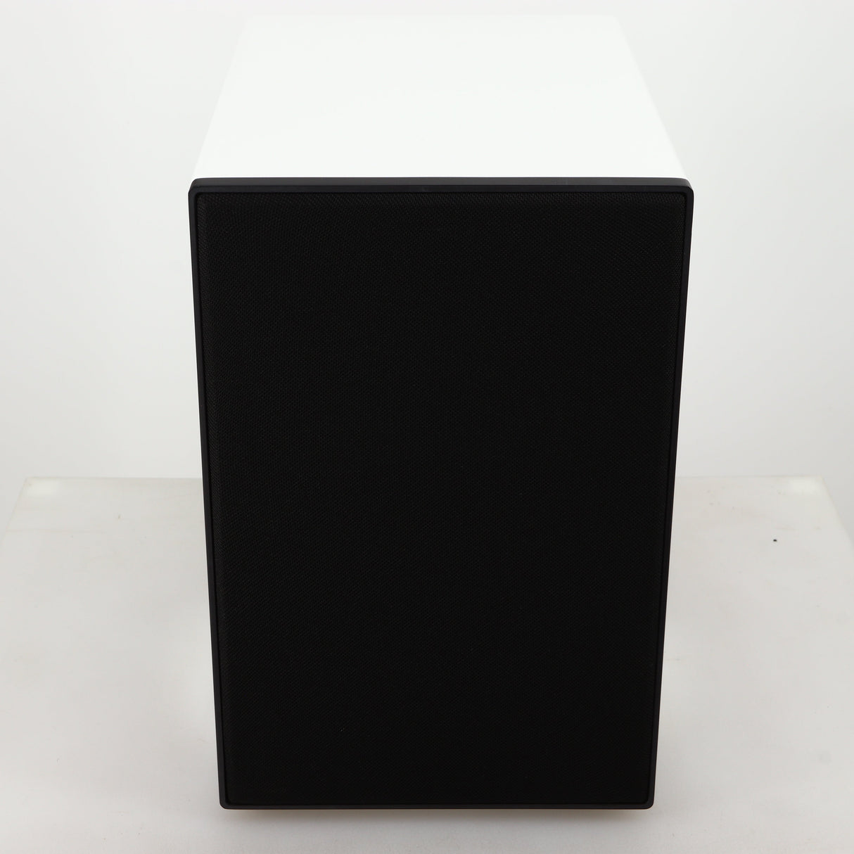 Top of a used Cyrus ONE Linear Standmount Speaker in a gloss white finish