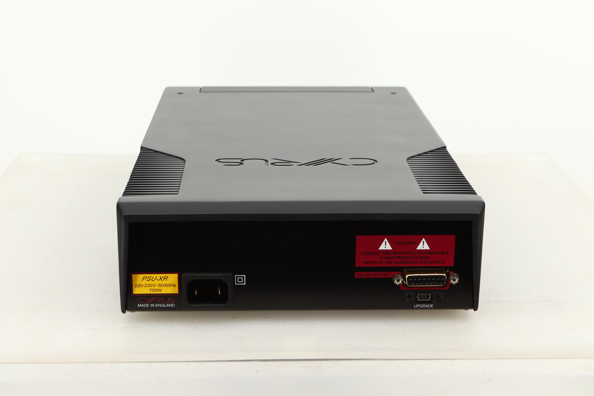 Rear view of a used Cyrus PSU-XR Power Supply in PhBlack finish