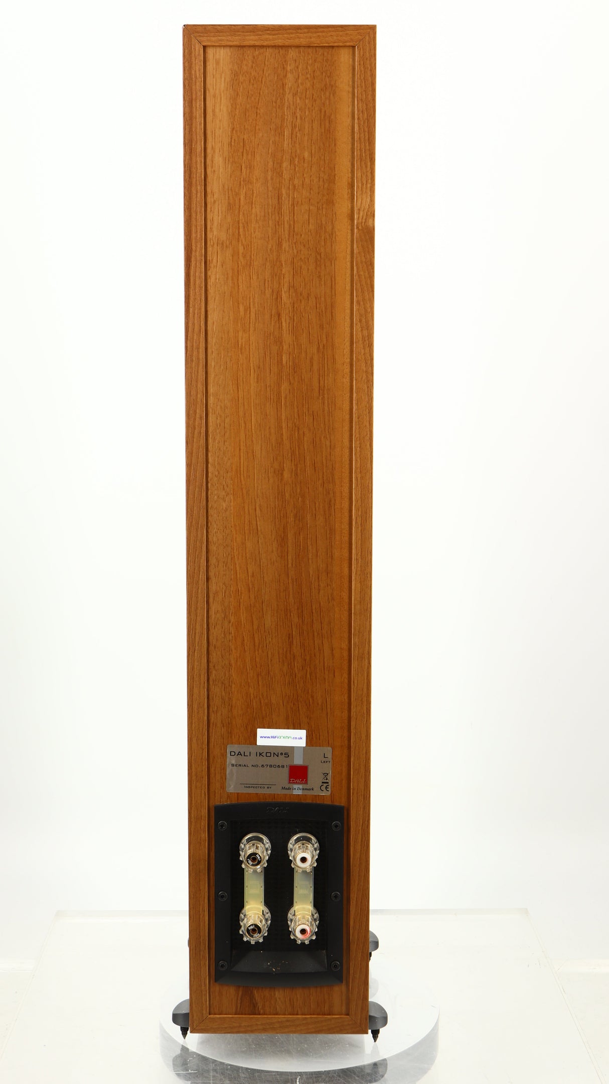 Rear of a used Dali Ikon 5 Floorstanding Speaker in an oak finish