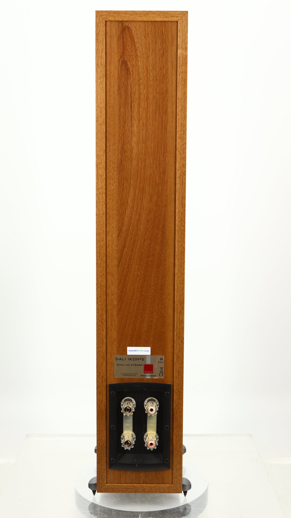 Rear view of a used Dali Ikon 5 Floorstanding Speaker in an oak finish