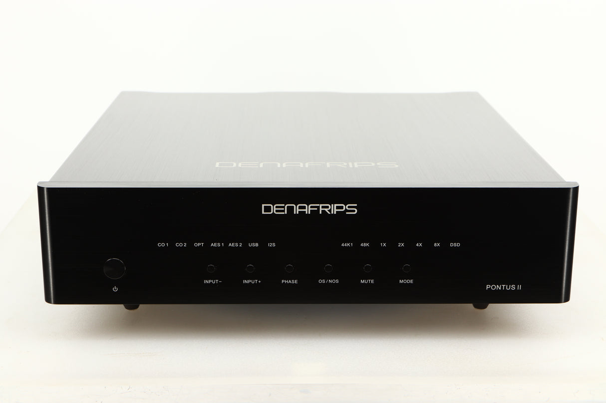 Front view of a used Denafrips Pontus II R2R DAC in Black finish