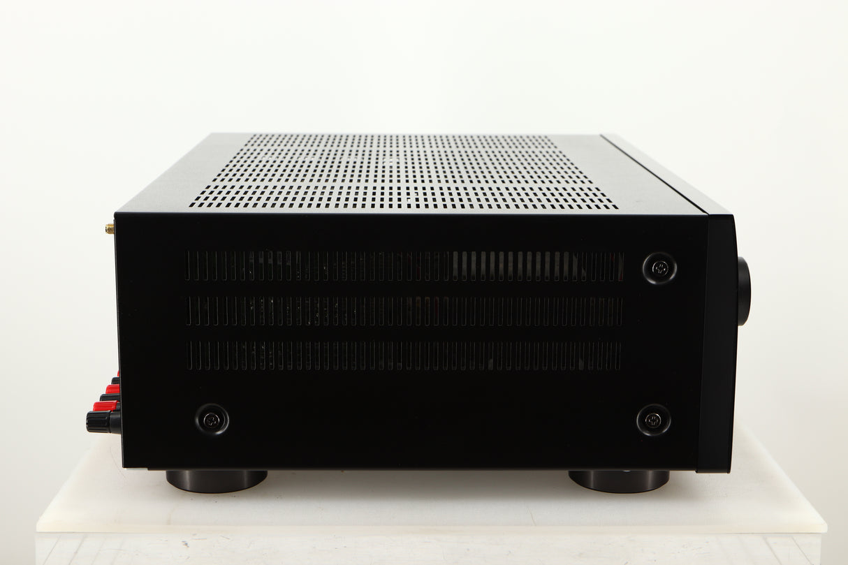 Side view of a used Denon AVR-4700 AV Amplifier in Black finish