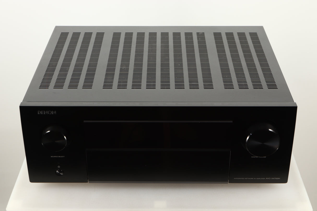 Top view of a used Denon AVR-4700 AV Amplifier in Black finish