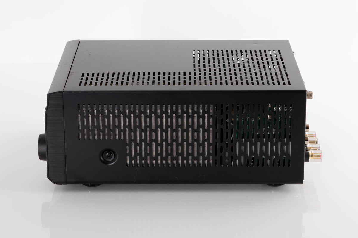 Side view of a used Denon RCD M41DAB Music System in Black