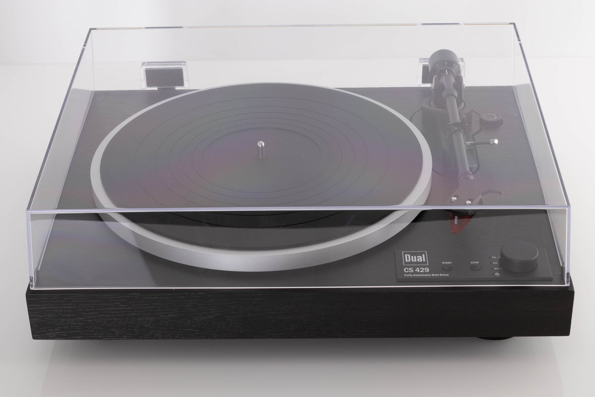 Top view of a used Dual CS 429 Fully Automatic Turntable in Black finish