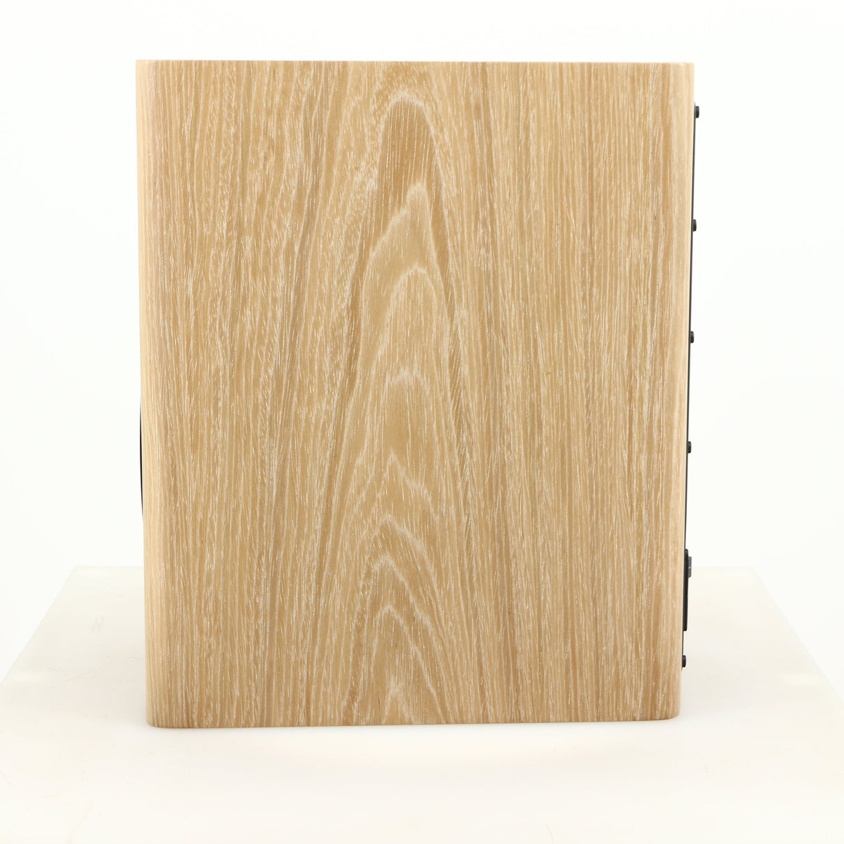 Right side view of a used Dynaudio Focus 10 Standmount Speaker in a blonde finish