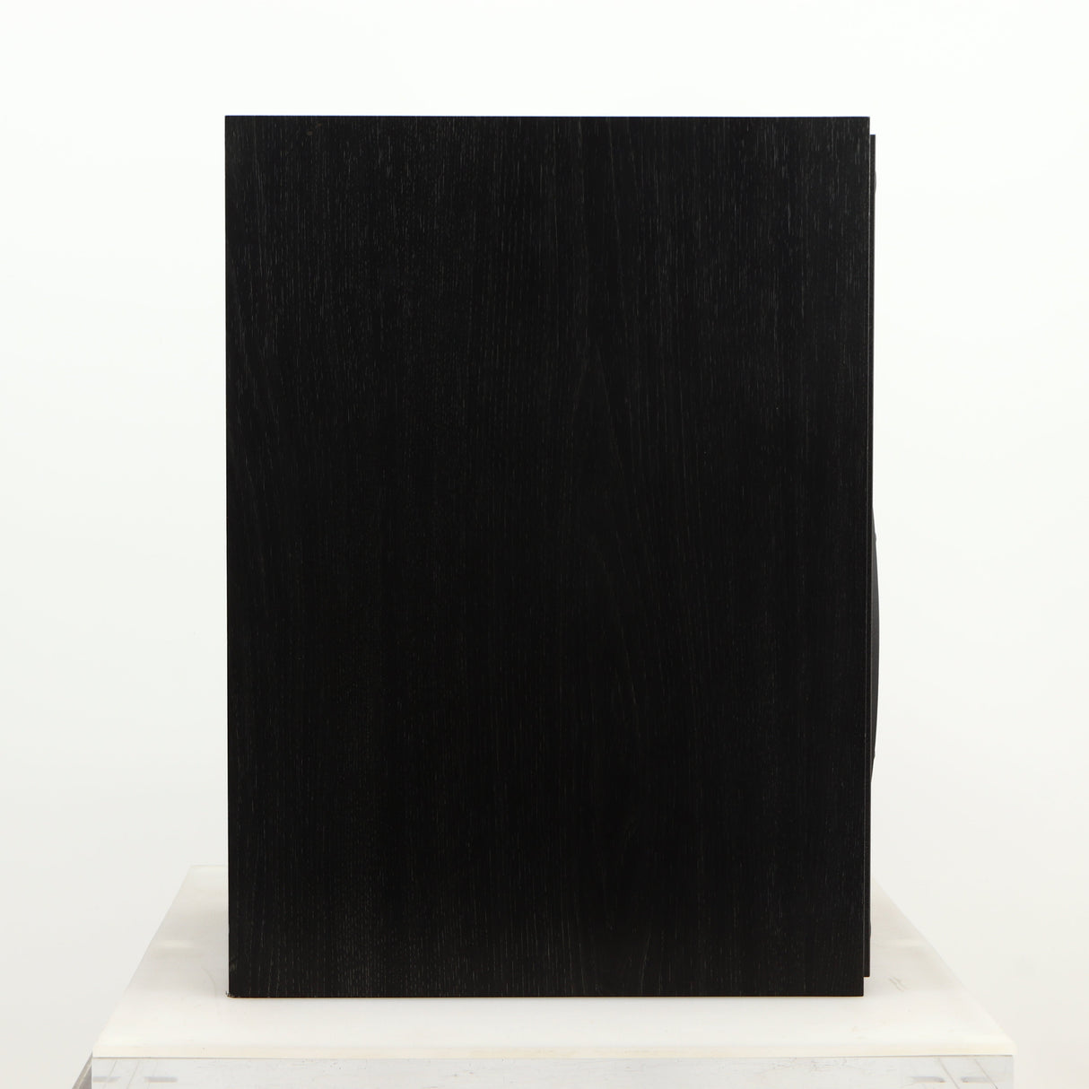 Left side view of a used Dynaudio Audience 7 Standmount Speaker in a black finish