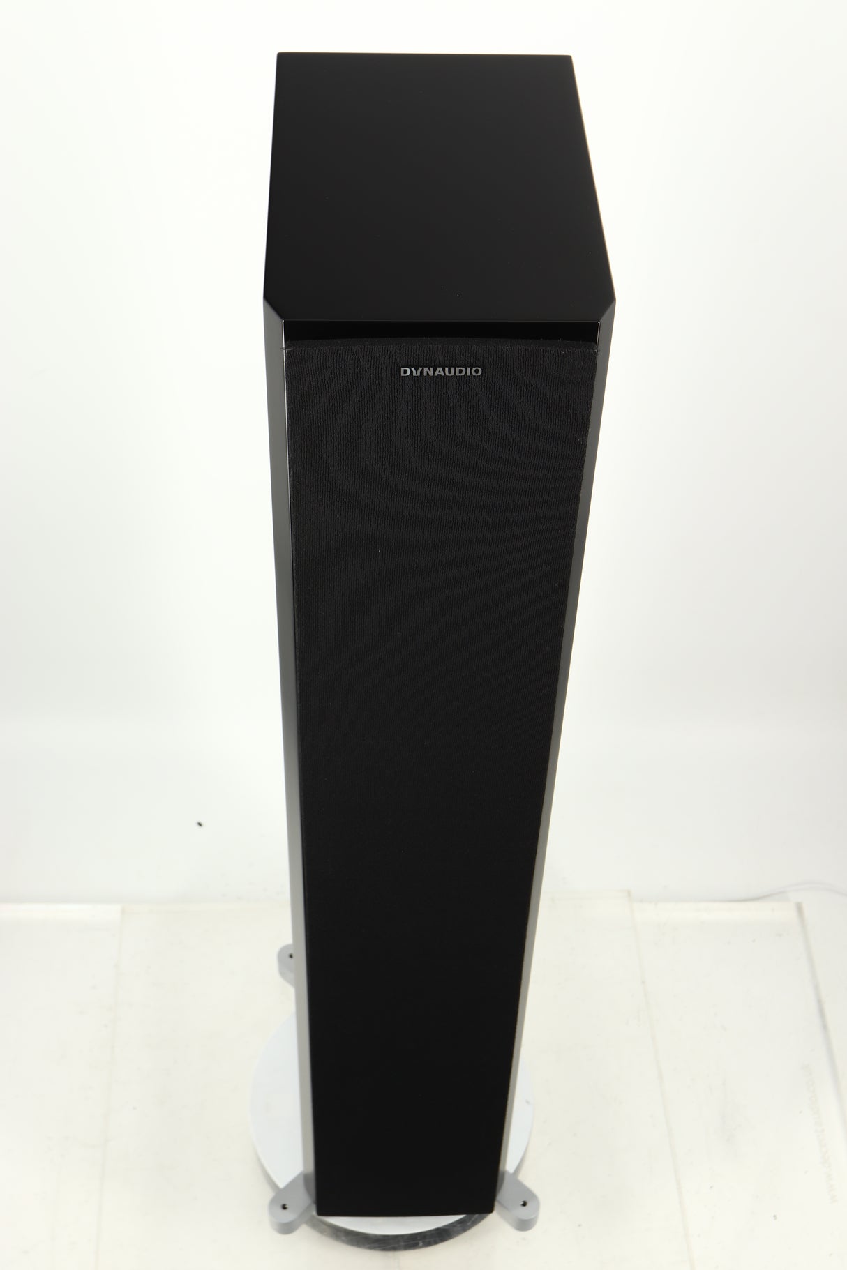 Top of a used Dynaudio Excite X-34 Floorstanding Speaker in a satin black finish