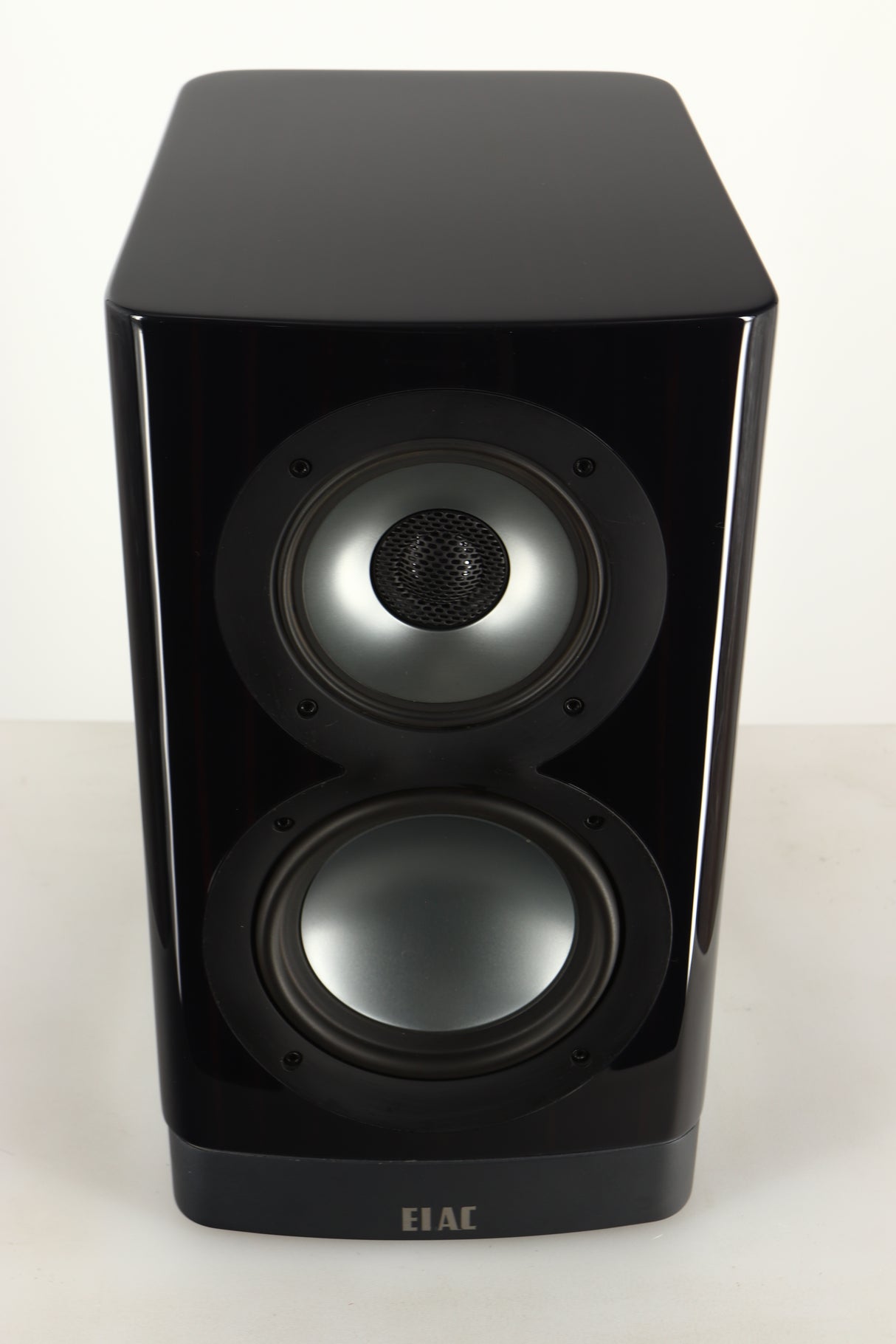 Top view of a used ELAC Navis B51 Active Standmount Speaker in Gloss Ebony Emara finish